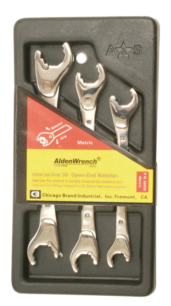 11mm Open End Alden Stainless Ratcheting Wrench 